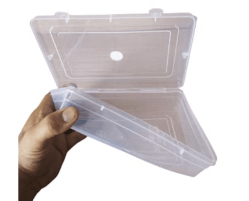 NAKODA Galaxy Plastic Organizer Box with Attached Lid - Clear, Medium, 8.10 x 5.50 x 2.05 inches - Image 3